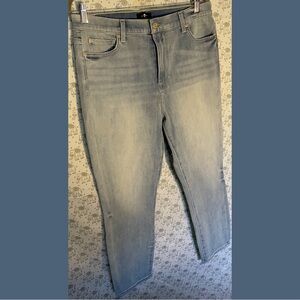 7 For All Mankind Blue Ankle Cropped Jeans